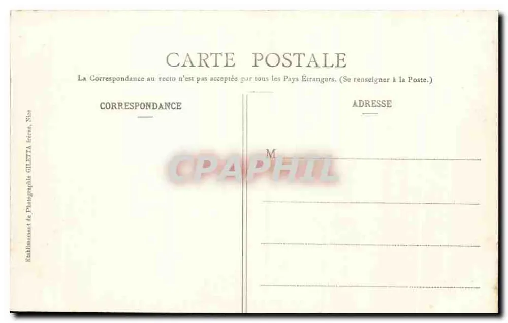 Monte-Carlo — Terrasse des Taubenschusses — Giletta-Ausgabe, Foto. Nice, Nr. 729 - Rückseite
