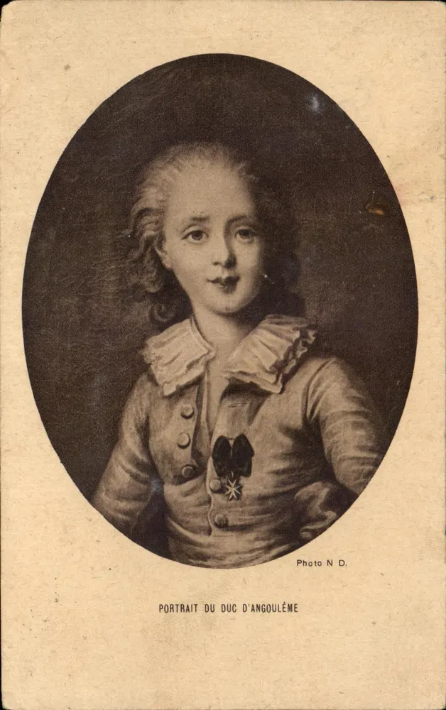 Retrato do Duque d'Angoulême — Foto N.D. — Carta postal - Frente