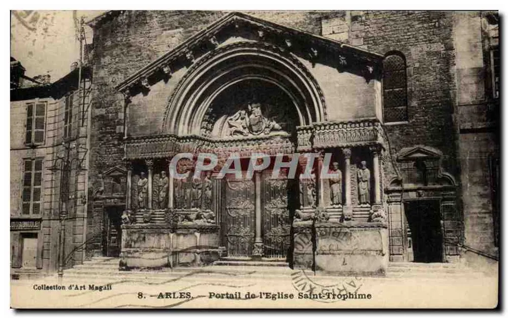 Arles — Portal der Kirche Saint-Trophime — Sammlung d'Art Magalli, n°8 - Vorderseite