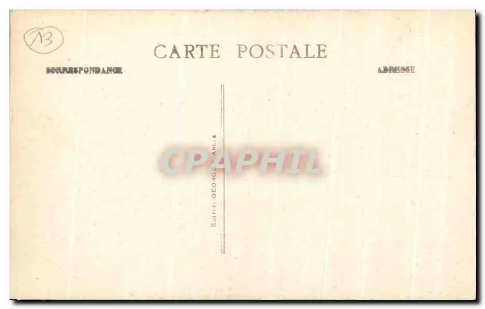 Arles — O Interior das Arénes — Editor J. George, n° 103 - Verso