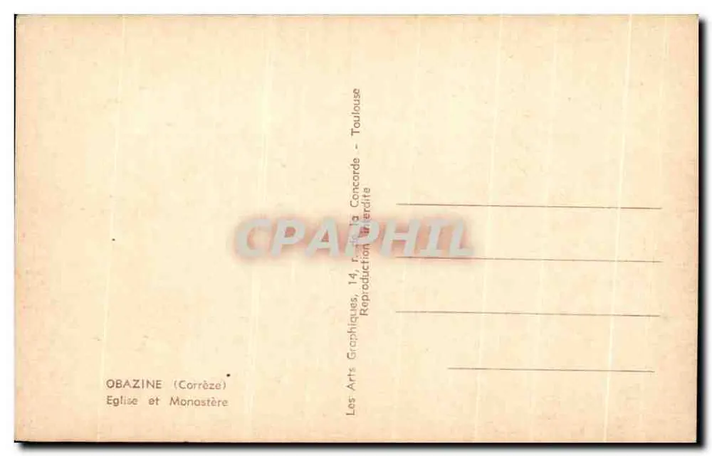 Obazine (Corrèze) — Kerk en klooster — ARGRA - Achterkant