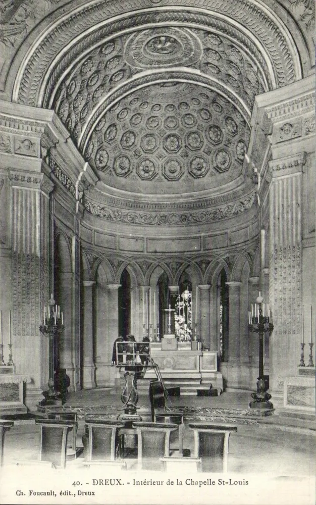 Dreux — Innenansicht der Kapelle Saint-Louis — Ch. Foucault, Verlag, Dreux - Vorderseite