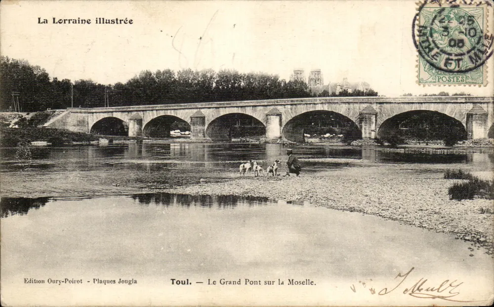 Toul — Der Große Brücke über die Mosel — Oury-Poirot-Ausgabe, Jouglia-Platten - Vorderseite