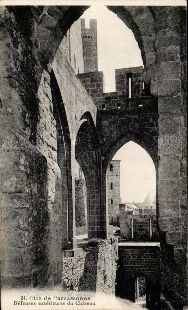 Cité de Carcassonne — äußere Verteidigungen des Schlosses — n°21 - Vorderseite
