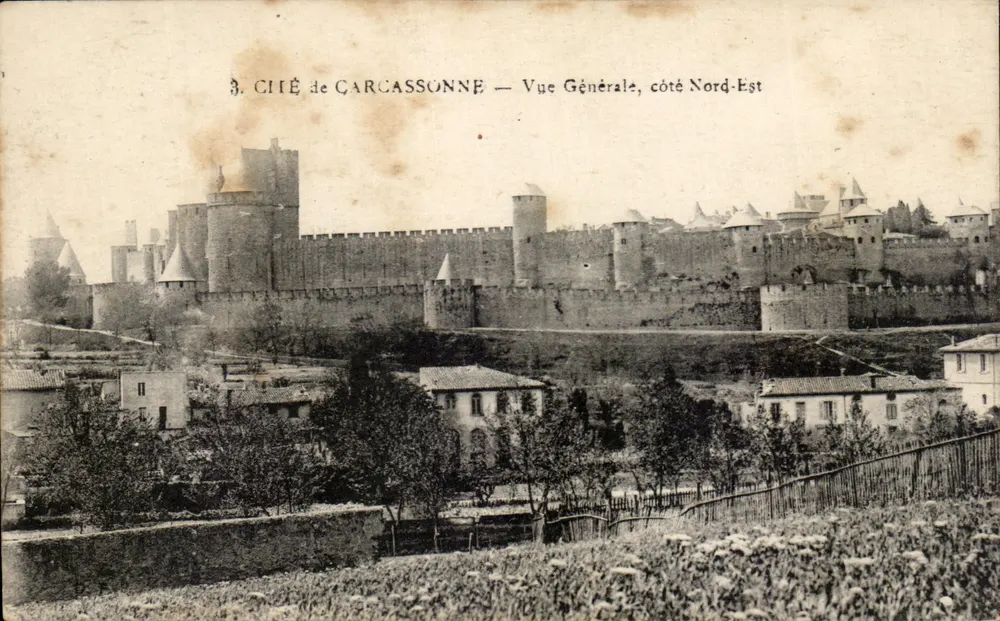 Carcassonne — Allgemeiner Blick, Nord-Ostseite - Vorderseite