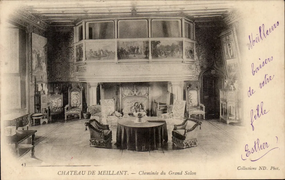 Schloss Meillant — Kamin des Großen Saals — Sammlung ND. Fot. n°43 - Vorderseite