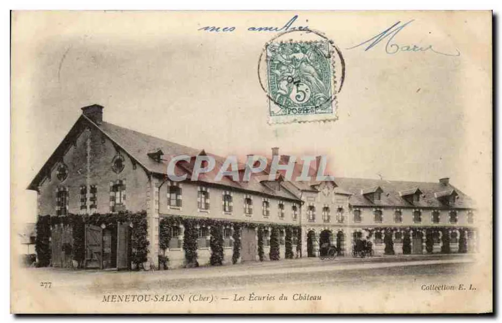 Menetou-Salon (Cher) — Die Ställe des Schlosses — Sammlung E. L. - Vorderseite