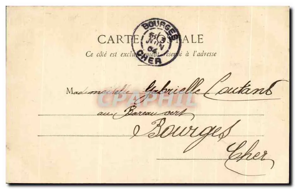 Castelo-Chinon (Nièvre) — Escola Superior — L. Girard, editor, Castelo-Chinon - Verso