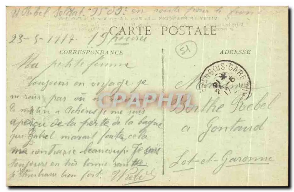 VITRY-LE-FRANÇOIS — Ansicht der Place d'Armes vom Dom — Verlag E.P.D. - Rückseite