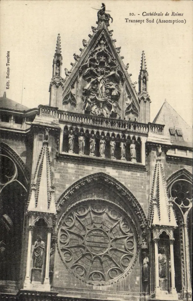 Catedral de Reims — Transepto Sul (Assunção) — Edit. Reims Tourplate - Frente