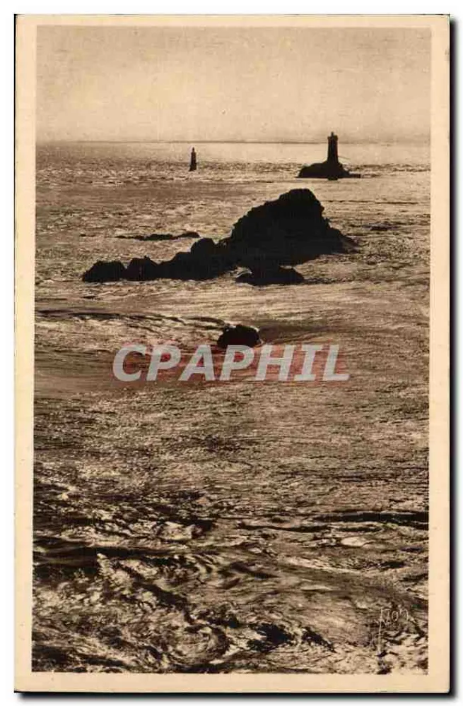Pointe du Raz de Sein — Der Alte Leuchtturm — In der Ferne, Île de Sein — Éditions d'Art Lyon - Vorderseite