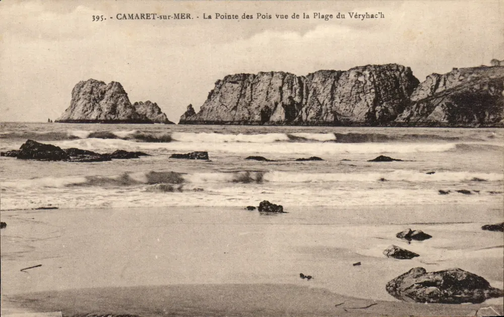 Camaret-sur-Mer — La Pointe des Pois von der Plage du Véryhac'h aus gesehen — n° 395 - Vorderseite