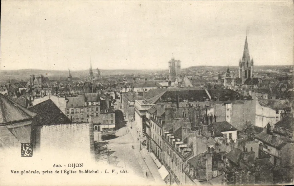 Dijon — Allgemeiner Blick vom Kirchhof Saint-Michel — L. V., Verlag - Vorderseite