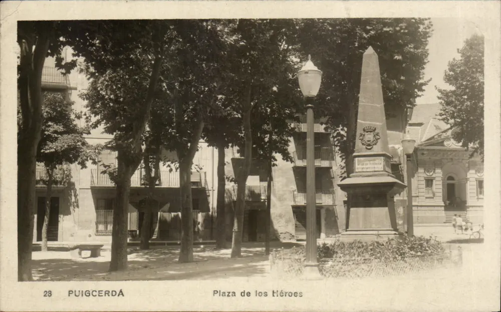 Puigcerdà — Praça dos Heróis — Union Postale Universelle - Frente