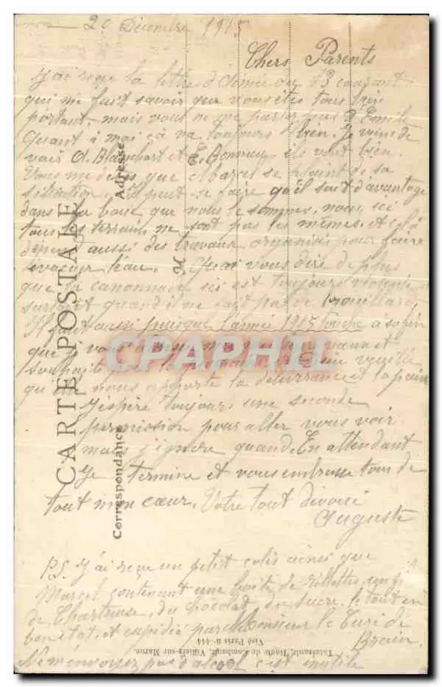 Mazingarbe (P.-de-C.) - Rue du Saussoye — Editor E. M., Béthune, n°5 - Verso