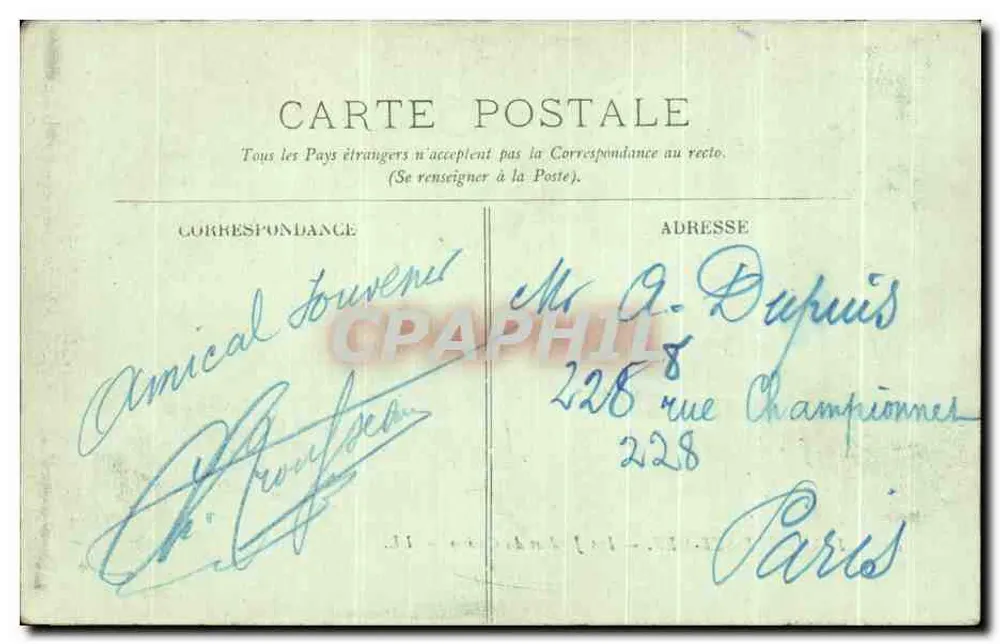 Boulogne-sur-Mer — Die Gärten des Casinos — LL. - Rückseite