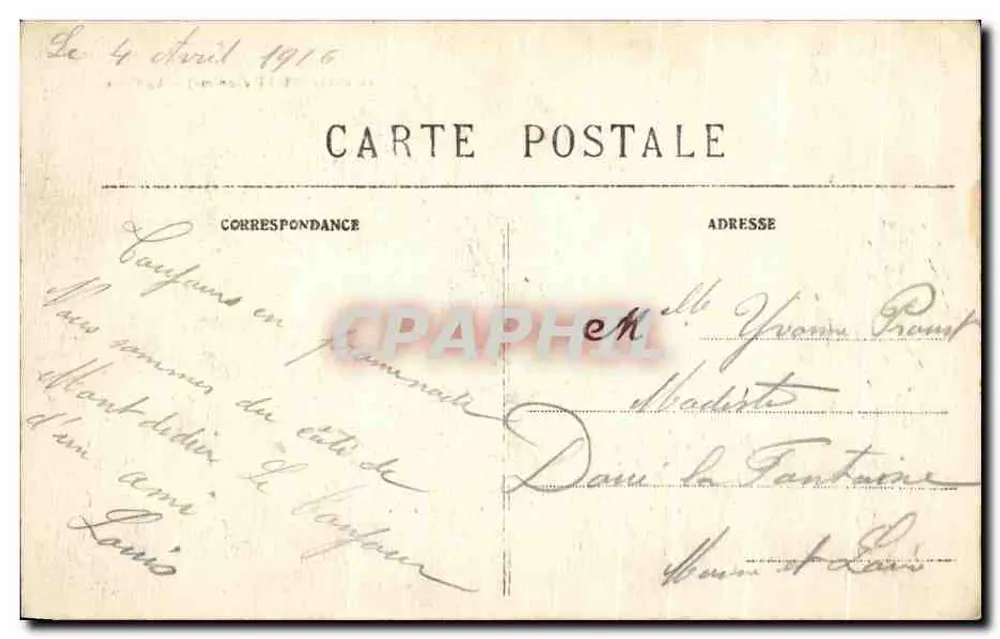 Bougainville (Somme) — Postamt — H. Ledon, Verlag Amouroux - Rückseite