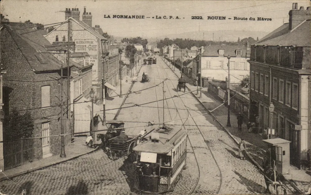 Rouen — Route du Havre — La Normandie — La C.P.A. 2322 - Recto