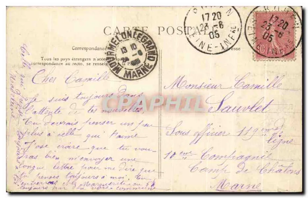 Rouen — Route du Havre — La Normandie — La C.P.A. 2322 - Verso