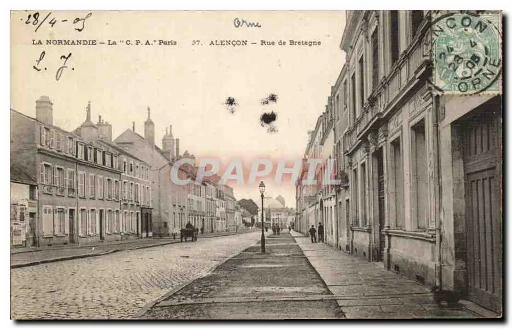 Alençon — Rue de Bretagne — Antike Ansichtskarte Paris - Vorderseite