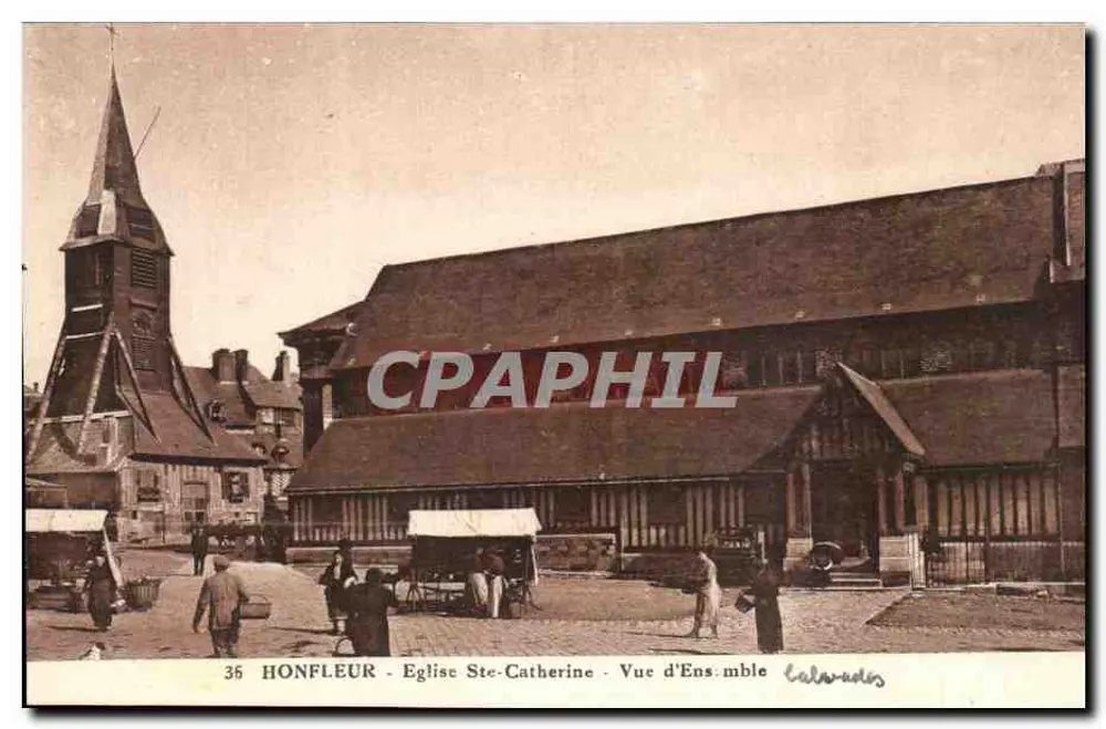 Honfleur - Église Sainte-Catherine - Vue d'ensemble - Frente