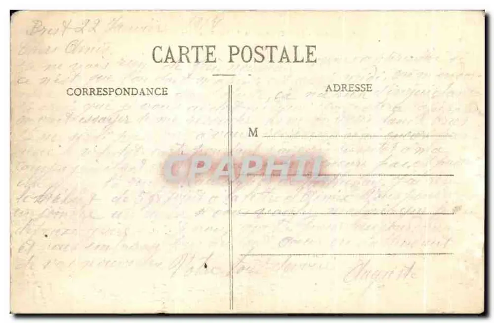 Brest - Avenida Amiral-Reveillère — vista panorâmica com trêm e pedestres — editor Brest, n° 160 - Verso