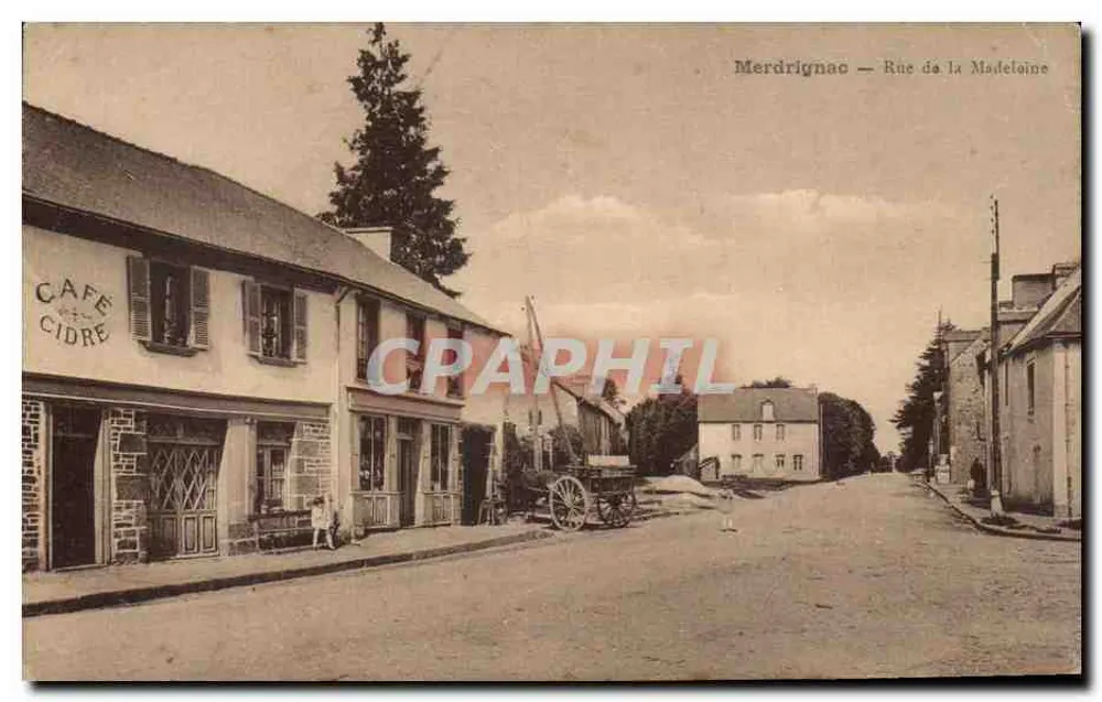 Merdrignac — Rue de la Madeleine — Editor Labbé - Anverso