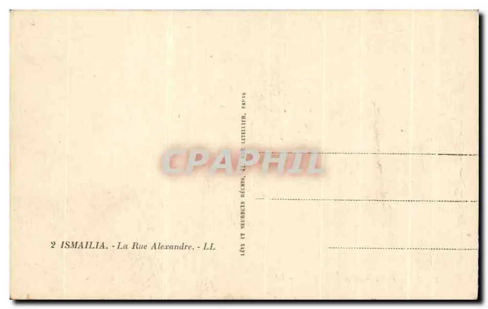 Ismailia - Alexander street - LL - Achterkant