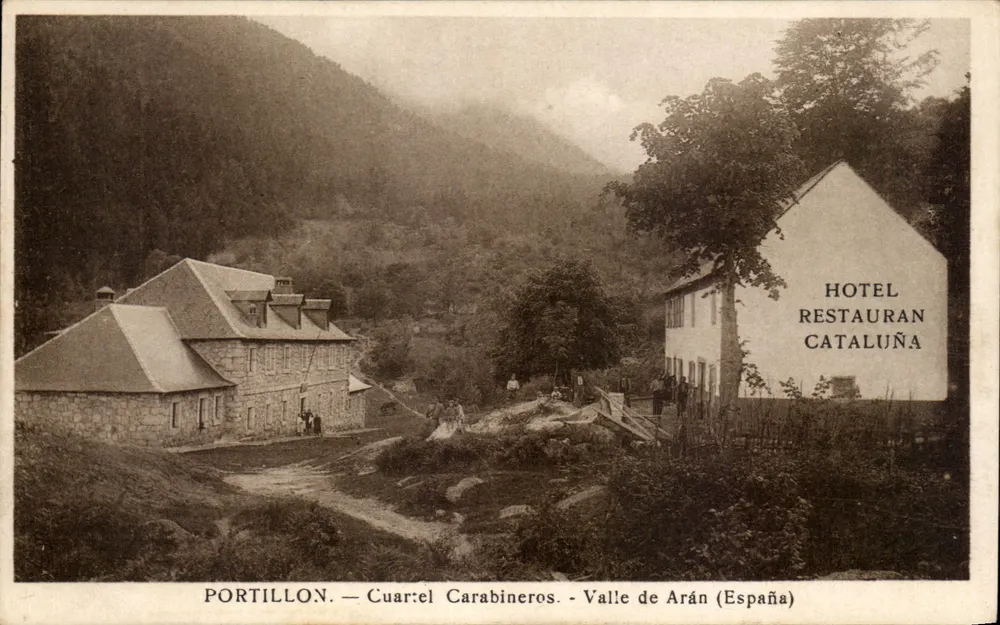 Portillon — Carabineros-Kaserne — Valle de Arán (Spanien) — Hotel Restauran Cataluña - Vorderseite