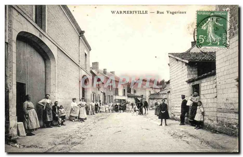 Warmeriville — Rue Vageriaur — éditeur T. B. - Frente