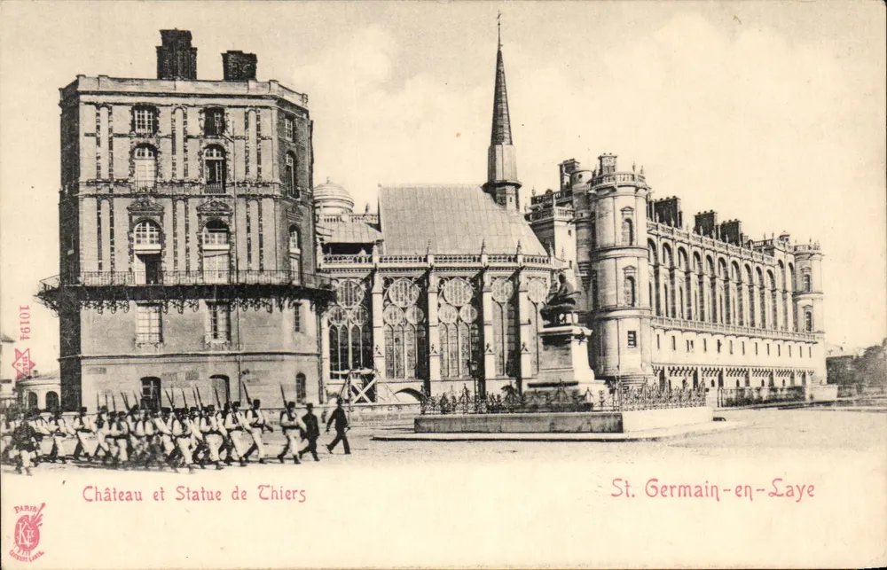 Schloss und Statue von Thiers — St. Germain-en-Laye — Paris, Verlag Paris - Vorderseite