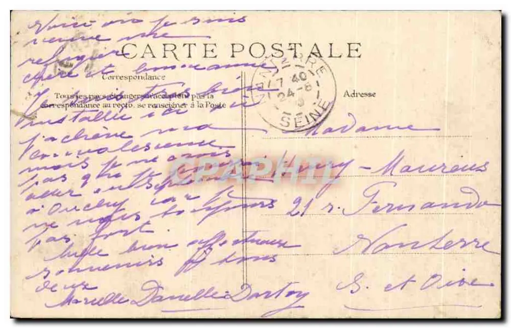 Versailles — Trianon Palace-Hôtel — Editor ELD, n° 313 - Verso