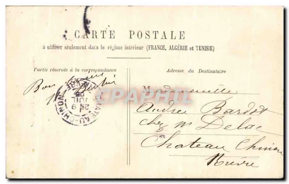 Gare de Lyon — arrivée d'un train — éditeur A. BERNANETTE, n° 7 - Verso