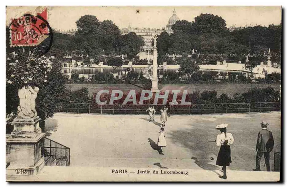 PARIS — Jardin du Luxembourg — Verleger CDP, Seriennummer nicht sichtbar - Vorderseite
