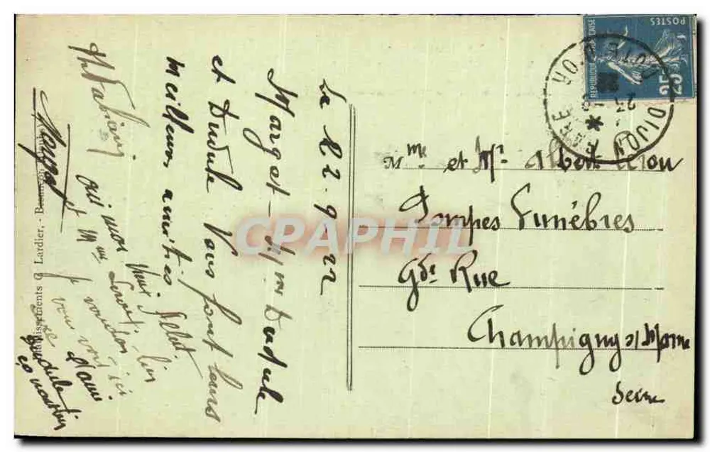 Dijon — Place Darcy — C.L.B. 3003 - Verso