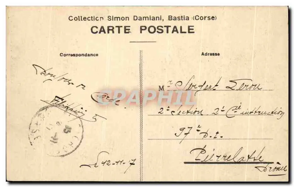 Stazzona e Carcheto — Córsega — Coleção Simon Damiani, Bastia - Verso