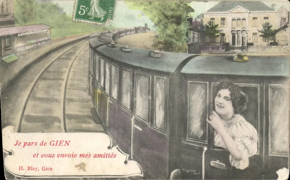 Gien — Tramway et bibliothèque — éditeur Plegrand, n° non visible - Vorderseite