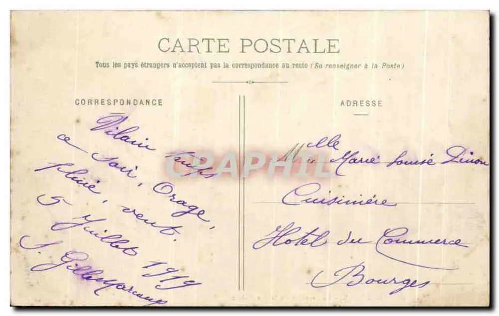 Bordeaux - La Terrasse du Jardin Public — Sammlung Gorce, Photo-Verlag, Talence (Gironde) - Rückseite