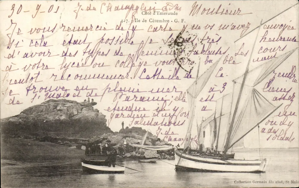 Côte d'Émeraude — Île de Cézembre — Sammlung Germain fils, St Malo - Vorderseite