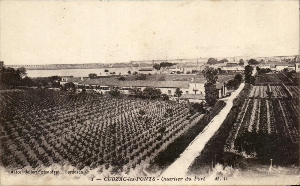 Cubzac-les-Ponts — Wijk van het Haven — Marcel Delboy, fototypie, Bordeaux - Voorkant