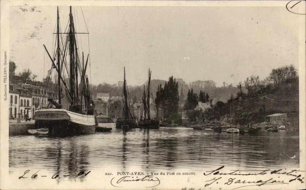 PONT-AVEN - Blick auf den Hafen stromaufwärts — J. Darnagaire, Quimper, Nr. 220 - Vorderseite