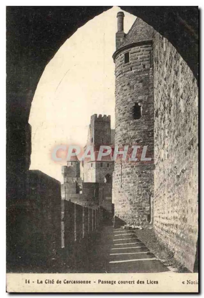 A Cidade de Carcassonne — Passagem Coberta das Lices — Notice - Frente