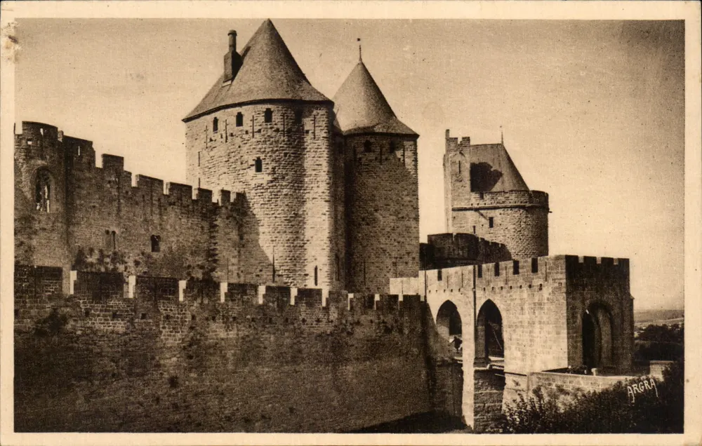 Carcassonne — Türme Narbonnaise und du Trésaut — Arts Graphiques, Toulouse - Vorderseite