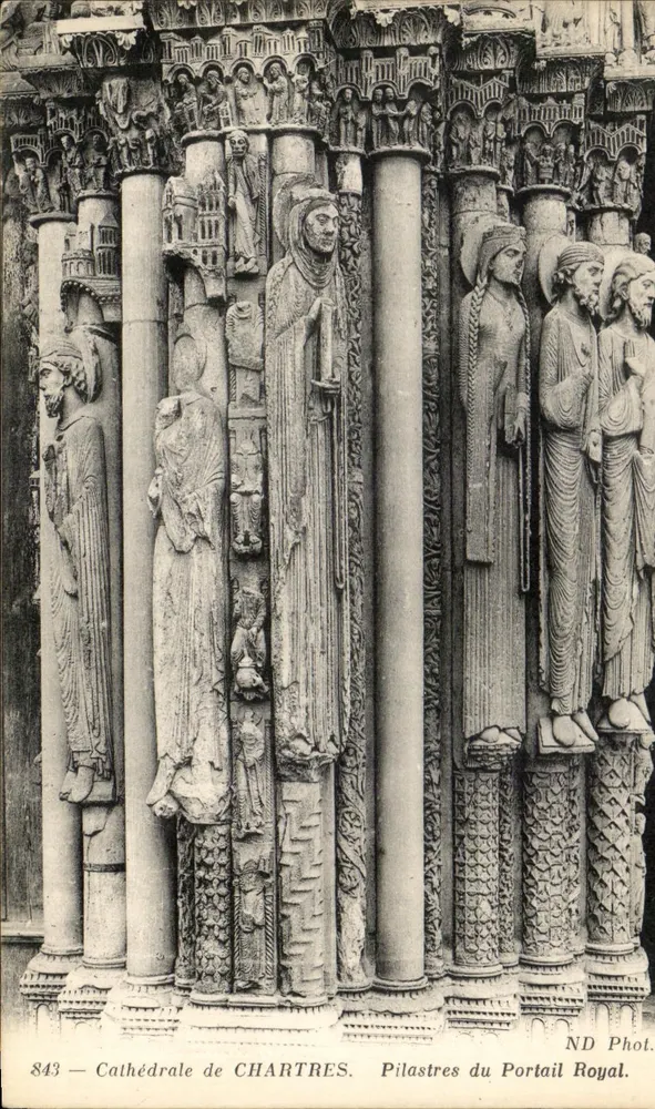 Kathedrale von Chartres — Pfeiler des Königstorches — ND Phot. - Vorderseite