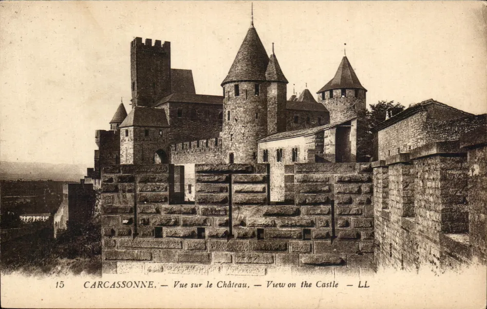 Carcassonne — Blick auf den Schloss — LL — n°15 - Vorderseite