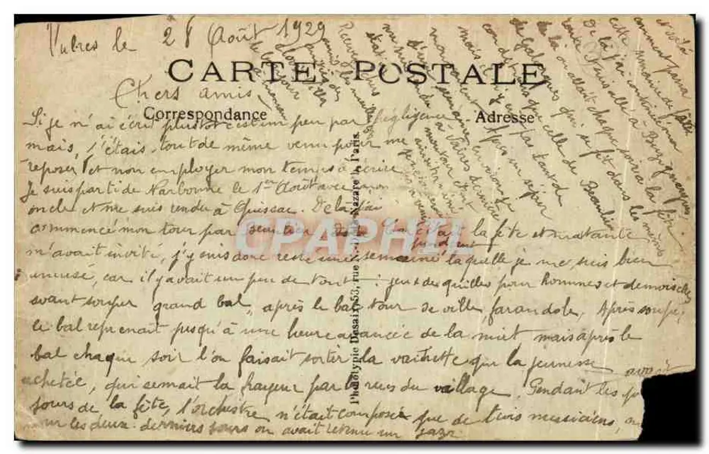 Quissac — Usine de la Bonneterie — éditeur imprimeur non visible - Verso