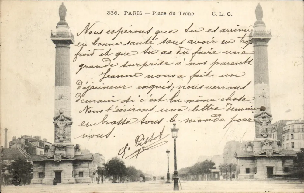 Paris — Place du Trône — C.L.C. n°336 - Frente