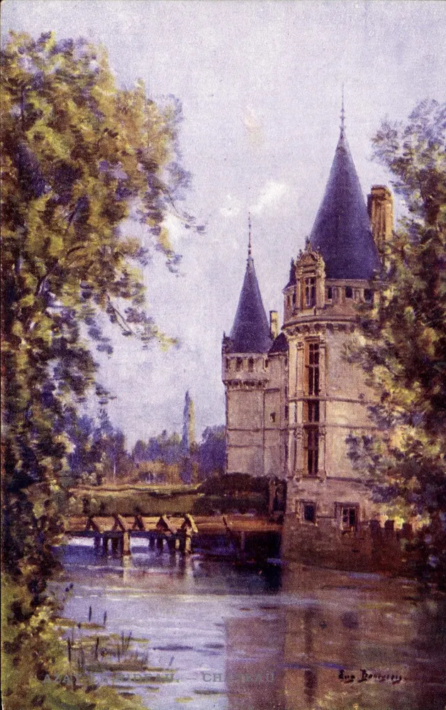 Azay-le-Rideau — Castelo — por Eug. Brioty - Frente