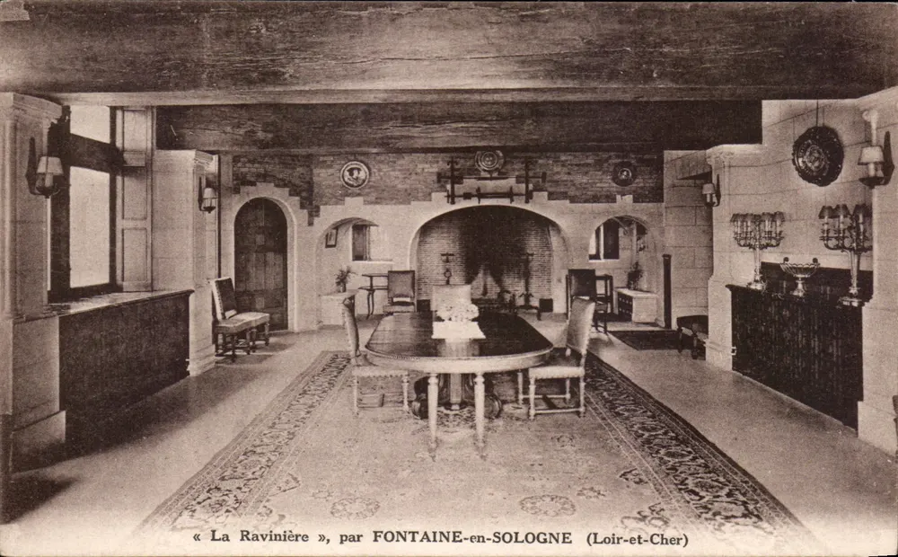 Esszimmer von « La Ravinière », von FONTAINE-en-SOLOGNE (Loir-et-Cher) - Vorderseite
