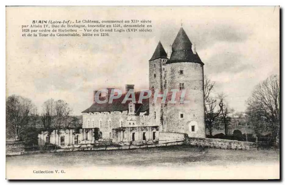 Blain (Loire-Inférieure) — Schloss, begonnen im 12. Jahrhundert — Sammlung V. G. - Vorderseite